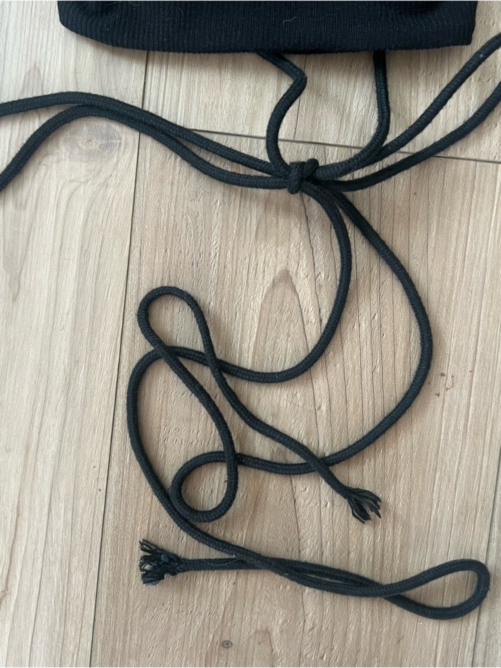 Black Off-Shoulder Lace-Up Back Top - Picture 5 of 7